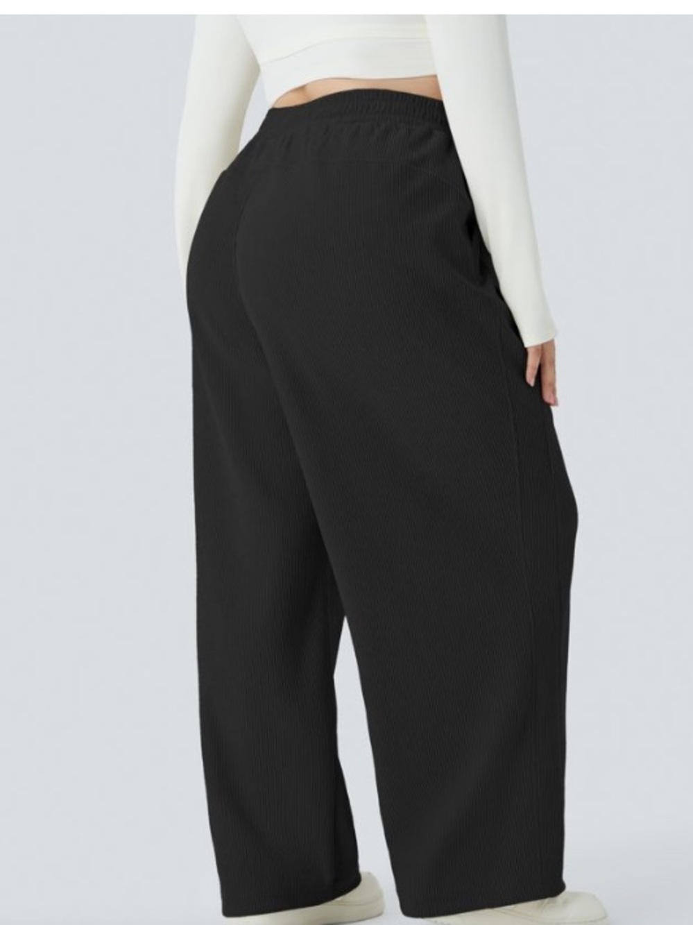 HALARA Wide Leg Corduroy Pants in Black - Picture 5 of 6